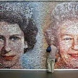Mosaic Picture of Elizabeth II (Creative Commons)